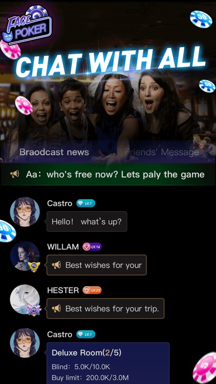 Face Poker - Live Texas Holdem