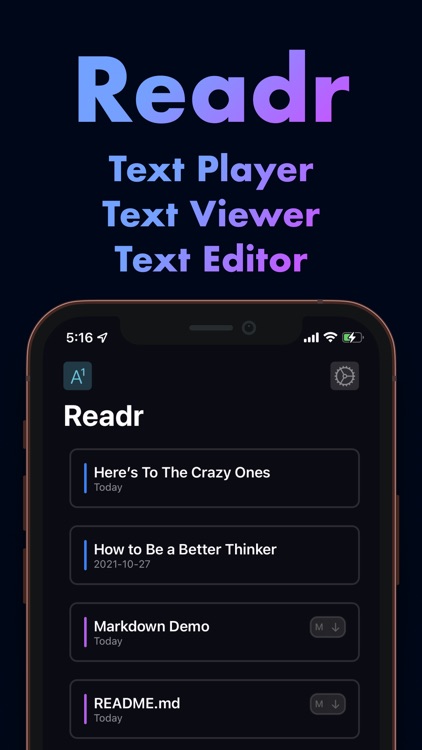 Readr - Modern text editor by Aayush Pokharel