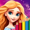 Princess coloring book game