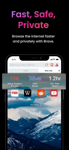 Screenshot 1 Navegador Web Privado Brave iphone