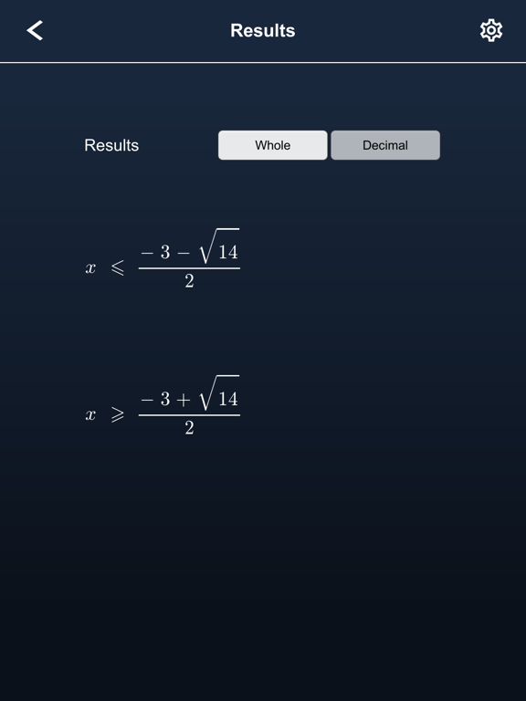 Solve inequalities screenshot 3