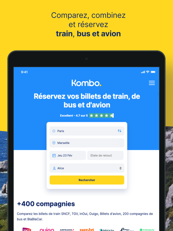 Kombo: Train SNCF, Bus & Avion