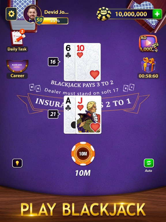 BlackJack by Murka: 21 Classic screenshot 2