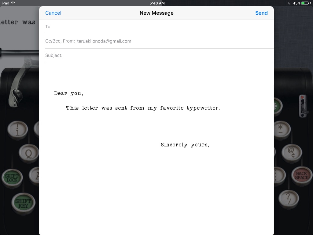 miTypewriter for iPad screenshot 3