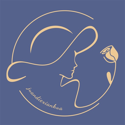 娟蝶鲜花logo
