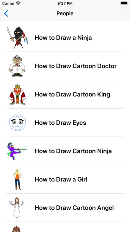 Learn How To Draw Cartoons screenshot-5