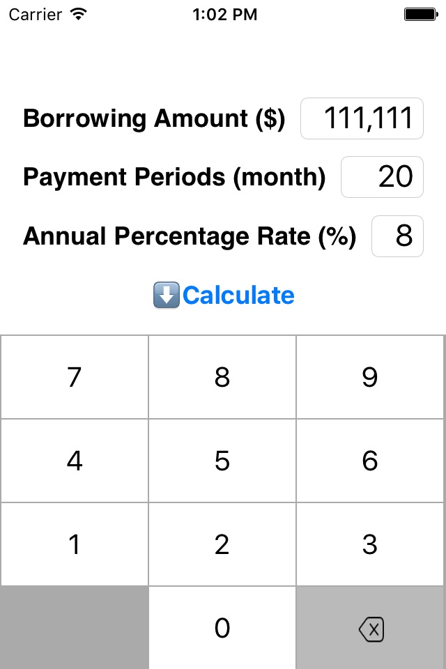 Simple-model Loan Calculator screenshot 2