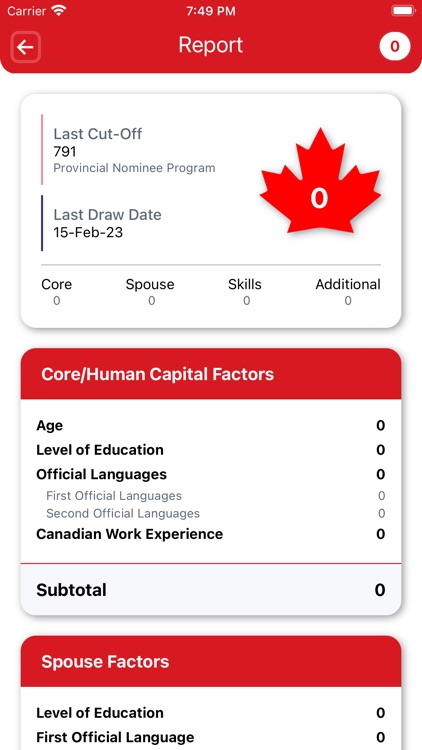 CRS Score Calculator - Canada screenshot-3