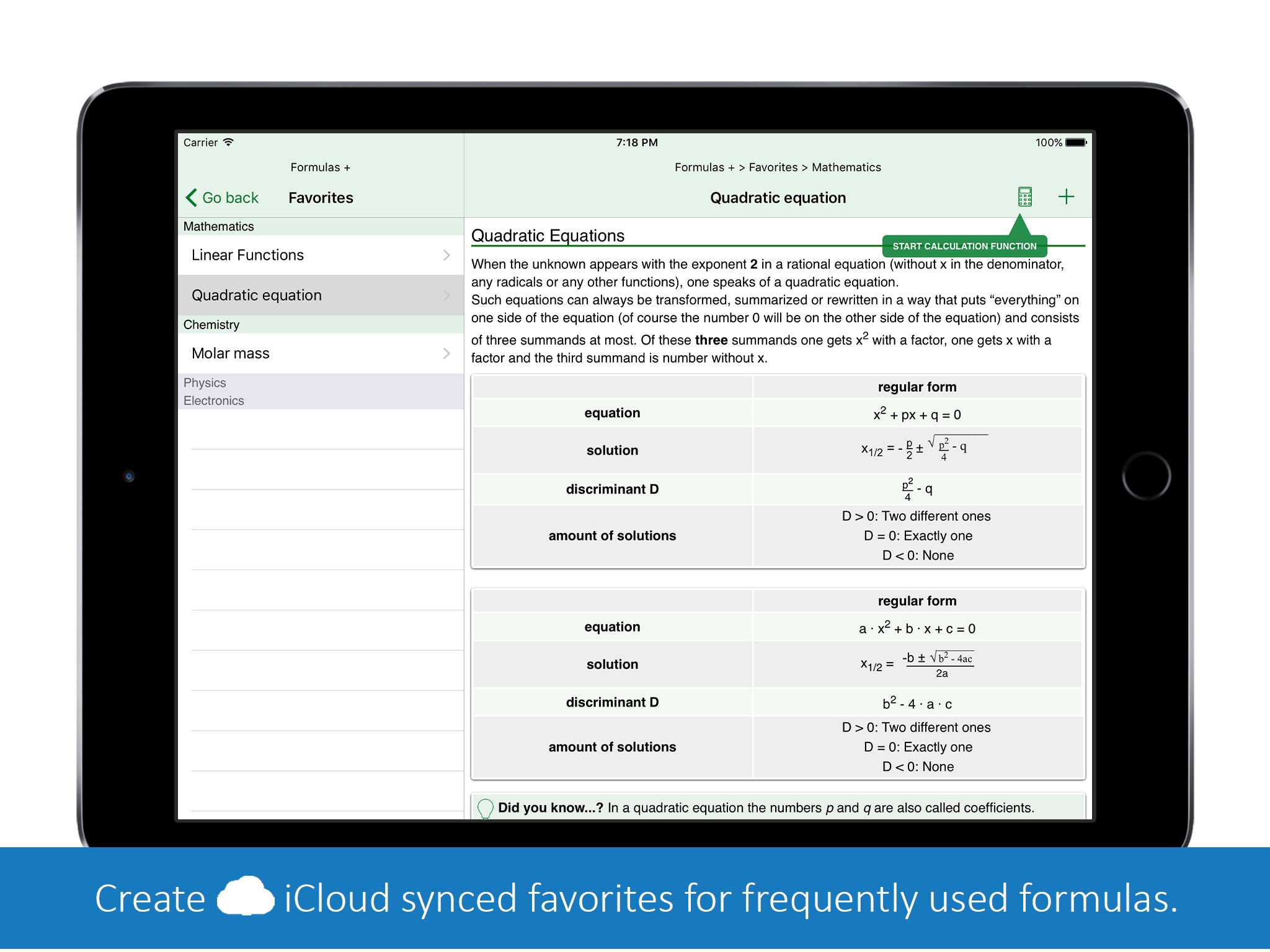 Formulas +, your 4 collections screenshot 3