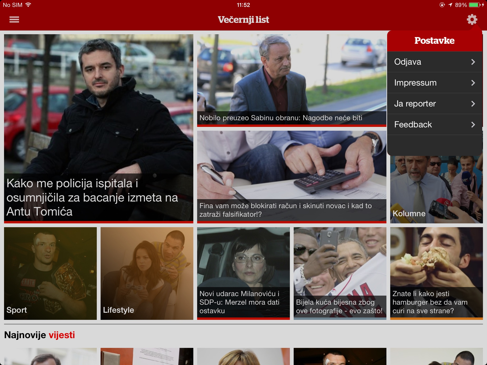 Večernji list screenshot 3