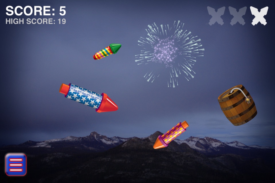 Fireworks Finger Fun Game screenshot 2