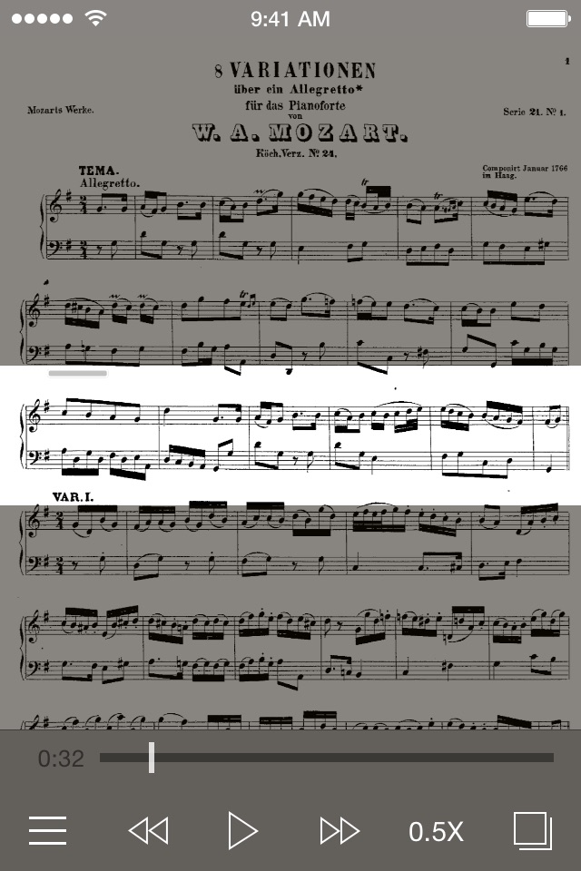 Mozart Variations for piano screenshot 2