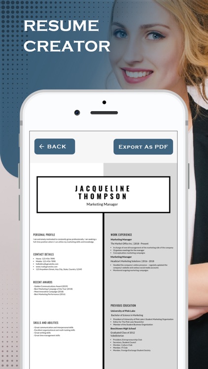 Resume Builder CV Creator PDF screenshot-3