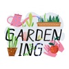 Watercolor Gardening Sticker