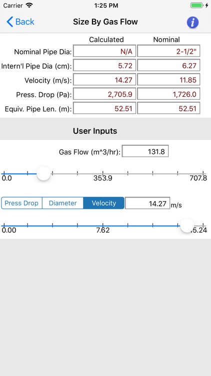 HVAC Pipe Sizer - Gas Low screenshot-9