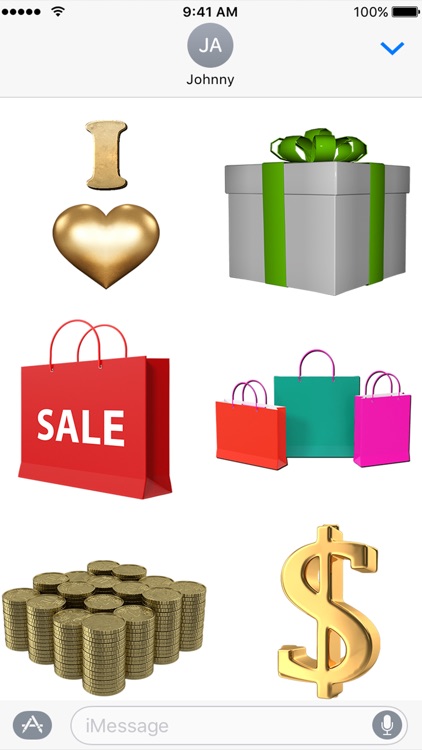 I Love Shopping Sticker Pack for iMessage screenshot-3