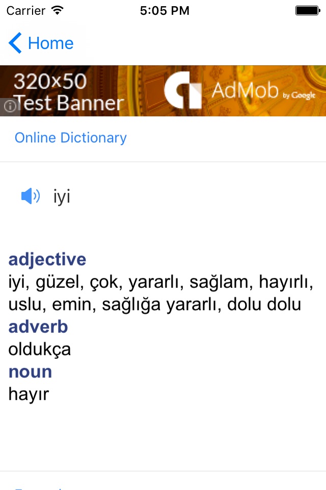 Turkish English Dictionary screenshot 3