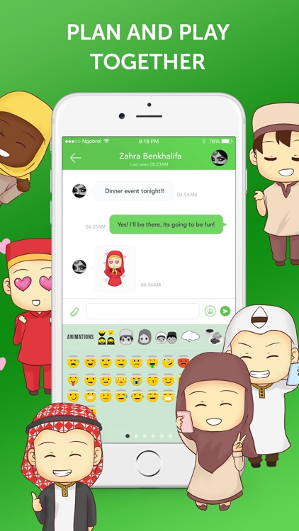 Muslim Emoji Messaging App