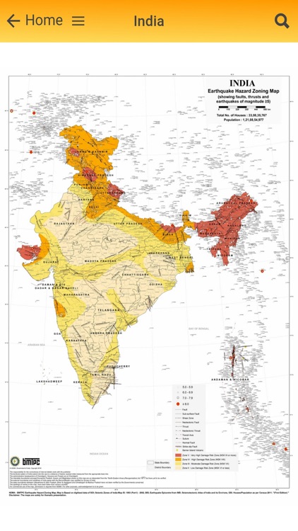 NDMA-BMTPC Earthquake Hazard Map of India