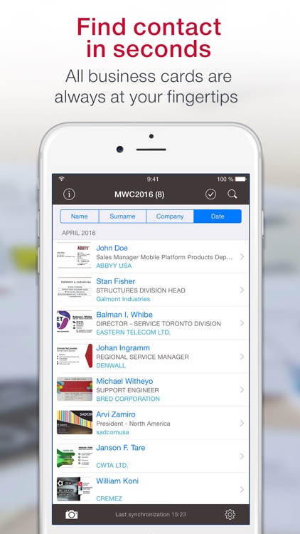 Business Card Scanner & Reader & Contacts Manager