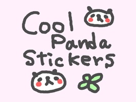 Cool Cool English Panda 40 iMessage stickers