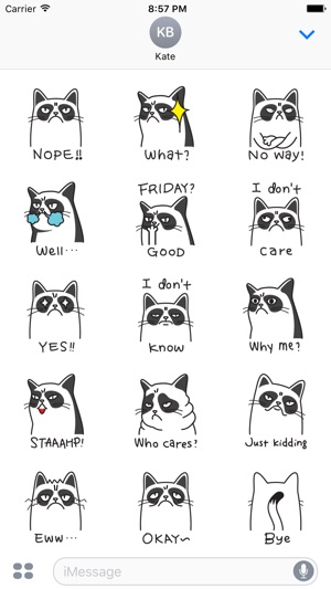 Grumpmoji 3 - grumpy cat emoji stickers