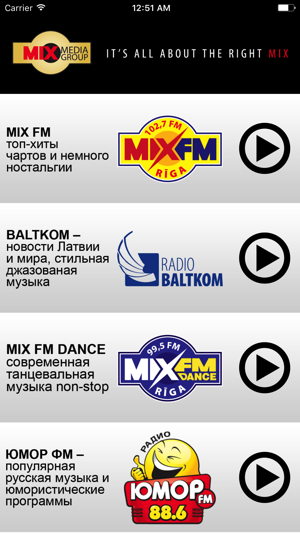 Mix Media Radio App