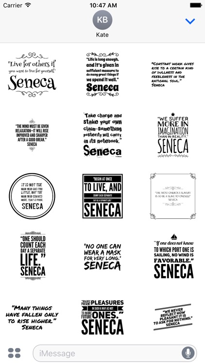 Stoic - Seneca Quote Stickers for iMessage