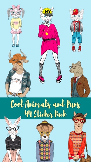 Cool Animals and Puns - Sticker Pack