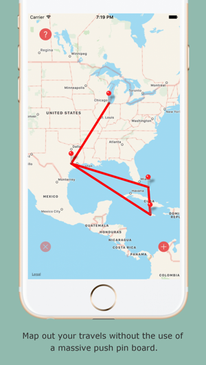 Traveli - A Portable Push Pin Map for your Travels(圖1)-速報App