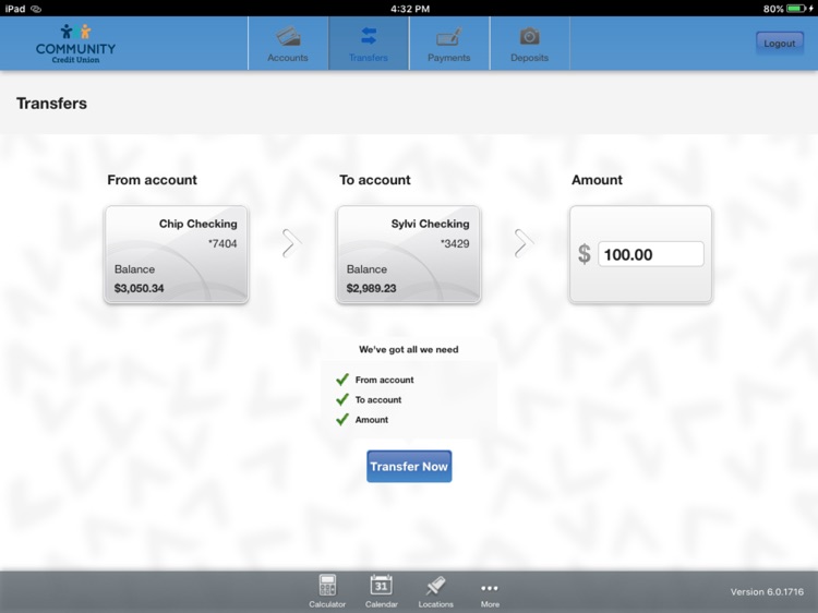 myCCU, Community Credit Union for iPad screenshot-3