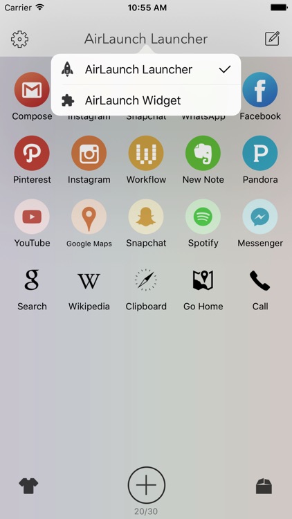 AirLaunch Pro . Launcher on Today Widget