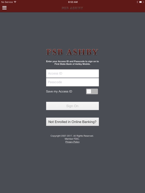 First State Bank of Ashby for iPad