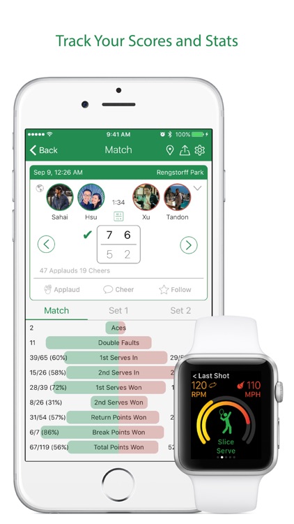 Swing Tennis Score Tracker Tennis Activity Tracker