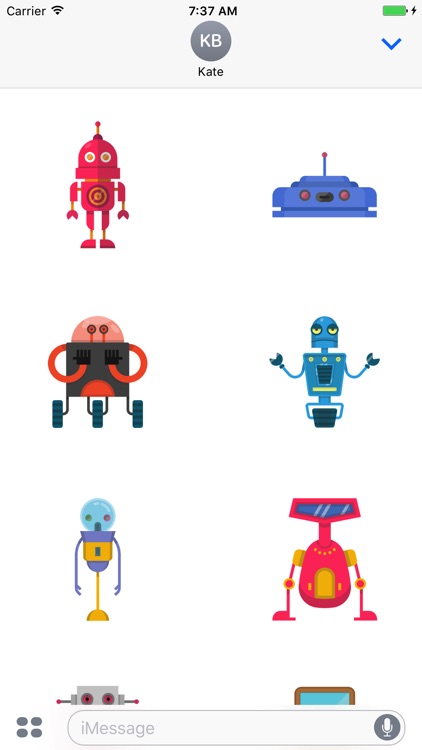 Robots - Cute Colorful Stickers