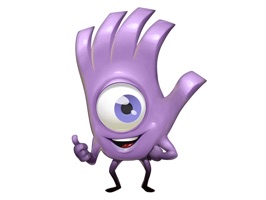 Express yourself with Dobbly, the character from the game Dobble, who’s a lively, swift and sneaky little hand