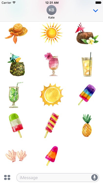 Pretty Summer Holiday Stickers Pack screenshot-3