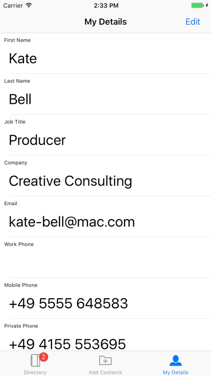 Directory - your address book