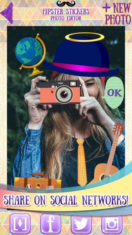 Hipster Stickers for Pictures screenshot-4