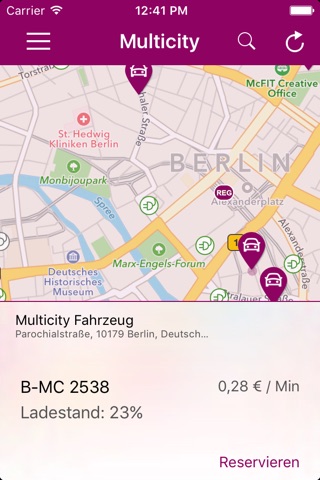 Multicity Carsharing screenshot 2