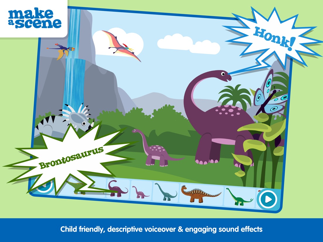 Make a Scene Dinosaurs iPad app AppWereld