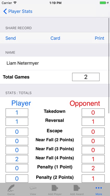 Wrestling Game Tracker & Player Stats Manager