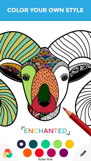 Enchanted 填色遊 Adult Coloring Book(圖1)-速報App