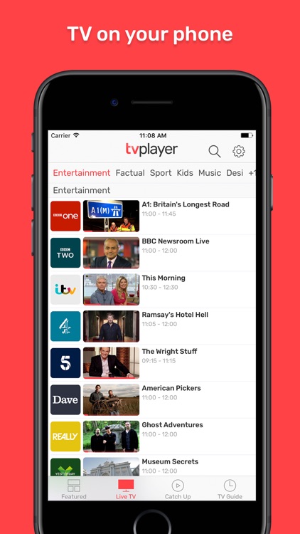 TVPlayer – watch live and catchup TV screenshot-0