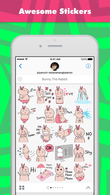 Bunny The Rabbit stickers for iMessage