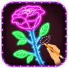 How to Draw Glow Flower Step by Step for Beginners