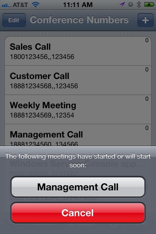 Conference Number Dialer - náhled