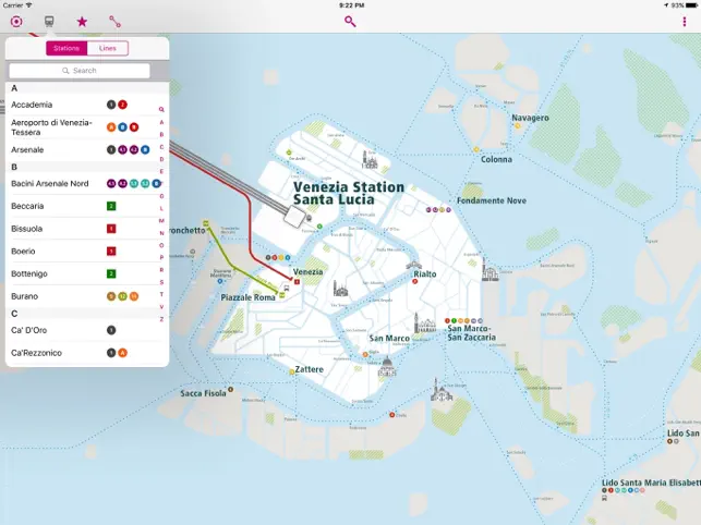 Captura de Pantalla 4 Venecia Rail Map Lite iphone