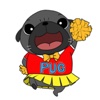 Cute Black Pug Dog Sticker