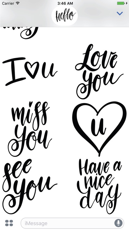 Hello Calligraphy! Stickers for iMessage screenshot-4